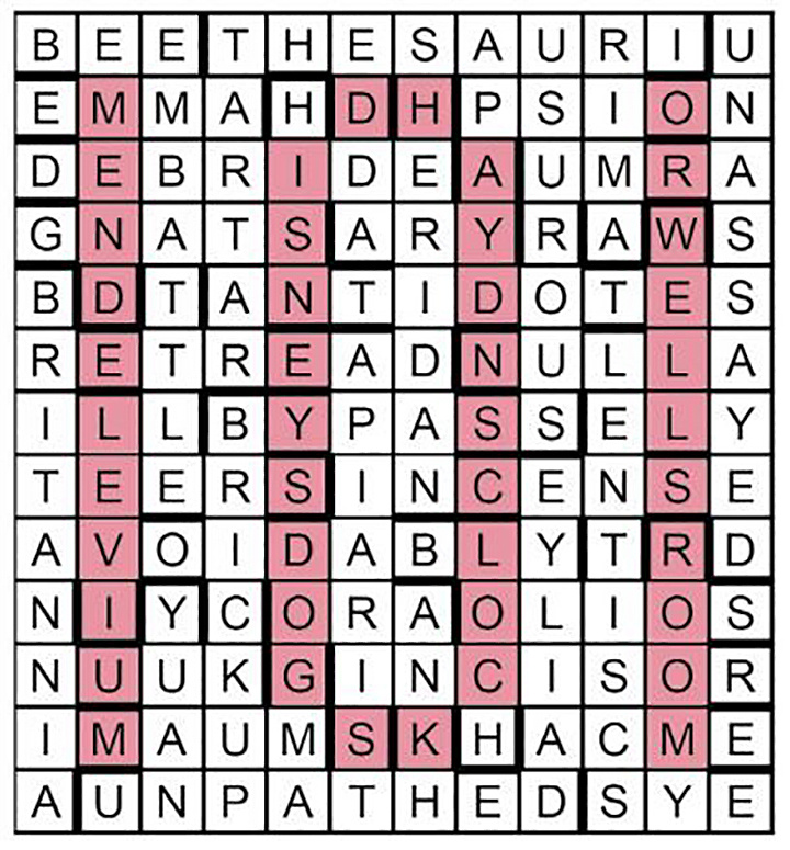 Crossword solution