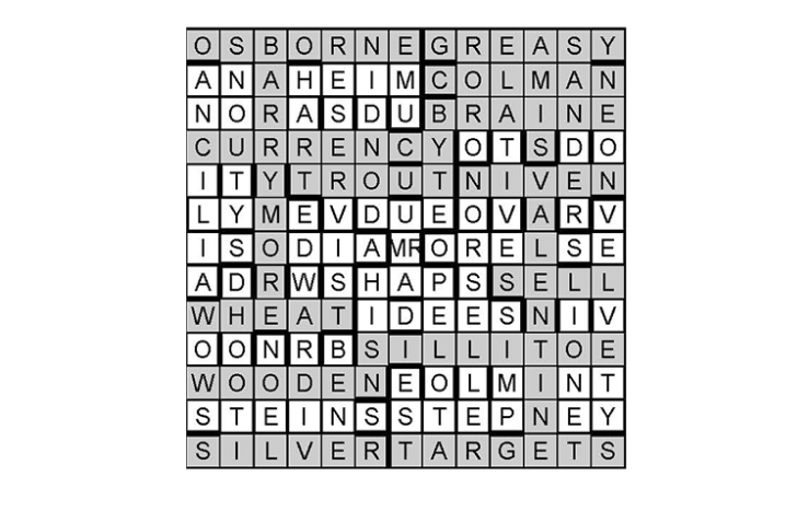 Solution to CAM's crossword: Missing Title by Nimrod. Please contact cameditor@alumni.cam.ac.uk for a detailed description.