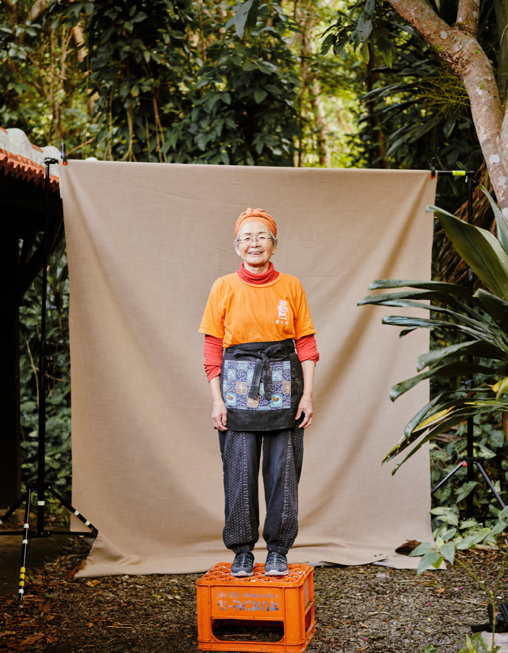 Taeko Matayoshi (77) makes soba noodles by hand from her small traditional cafe Yume no Aya in the hills of Motobu.