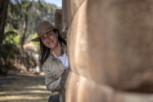 Mariana Watson stood behind a wall