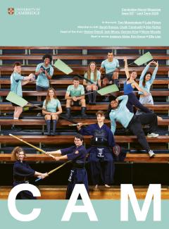 Front cover over CAM 107 featuring the Cambridge Boat Race teams