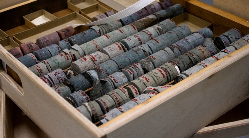 Drawer of specimens at the Sedgwick Museum Research Collections building