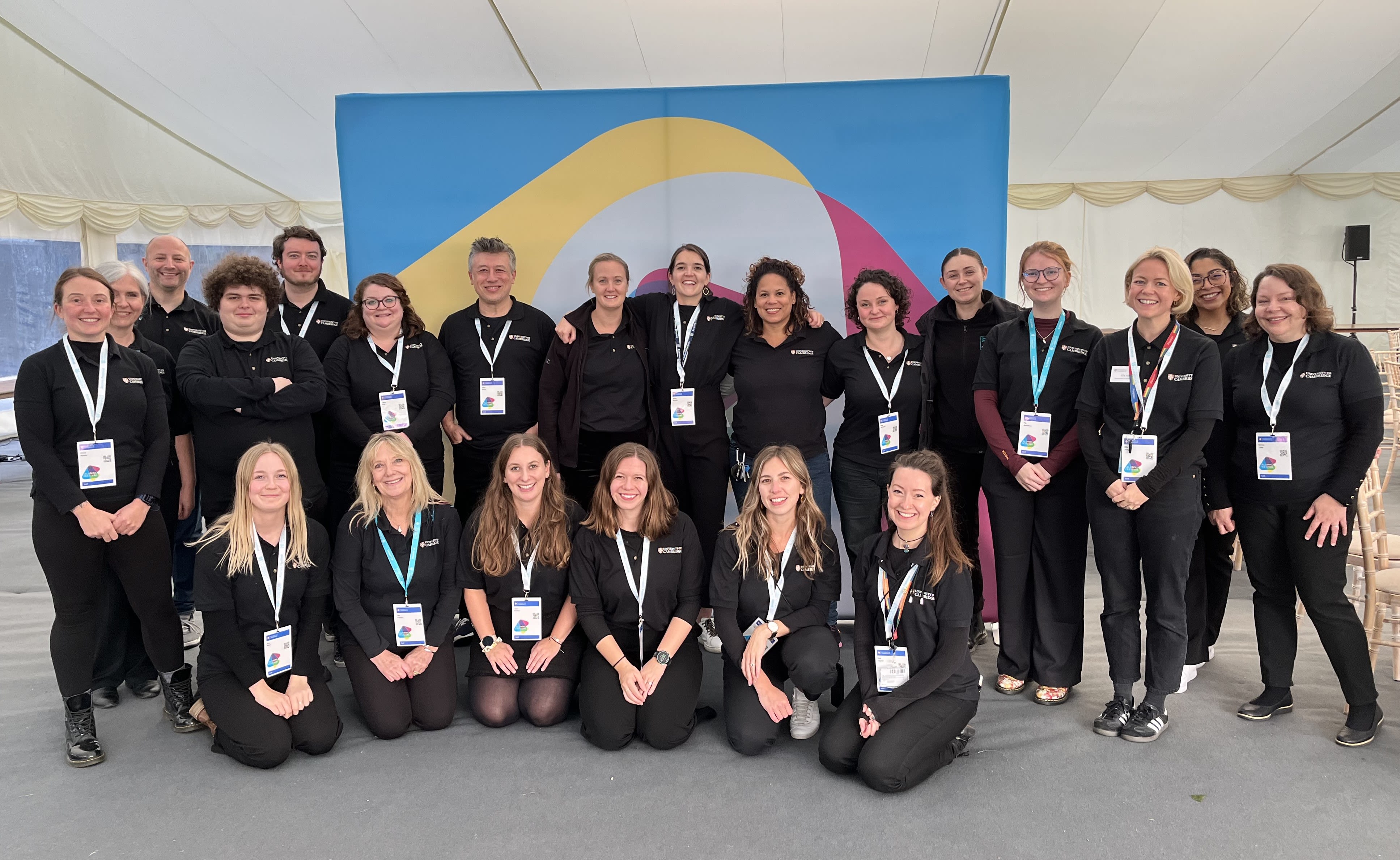 Photograph taken inside of the alumni relations team and volunteers at the alumni festival 2024