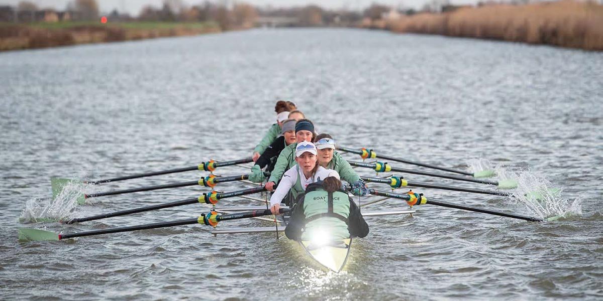 CUWBC rowers on the water
