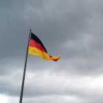 Reichstag building and German flag