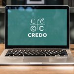 Laptop with Credo logo on the screen