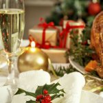 Christmas dinner table