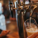 beer taps and glasses