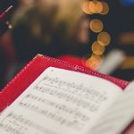 Choir folder with sheet music