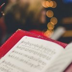 Choir folder with sheet music