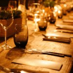 Candles at dinner