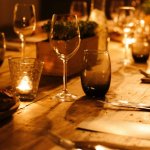 candles at dinner