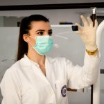 Image of a woman working in a lab