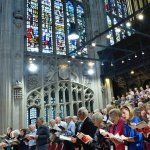 Choir singing in King's Chapel