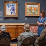 pictures hanging in the gallery in the Fitzwilliam Museum