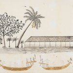 Longhouse and Canoes illustration
