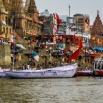 image of  boats on a river in India