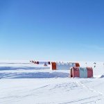Tents at Skytrain Ice Rice in Antarctica