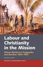 Book cover that shows African workers on a ladder, near a palm tree