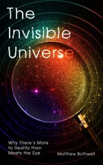 Front cover showing a magnifying glass hovering over stars in space on multicoloured background