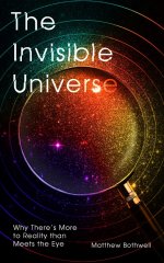 Front cover showing a magnifying glass hovering over stars in space on multicoloured background
