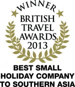 British Travel Awards 2013 Best Small Holiday Company to Southern Asia