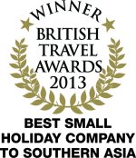 British Travel Awards 2013 Best Small Holiday Company to Southern Asia