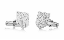 University silver cufflinks