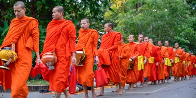 Line of Luang Prabang Monks