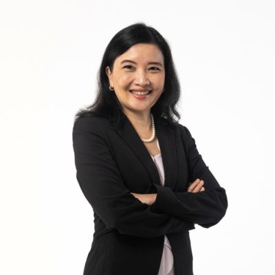 portrait of a woman against a white background