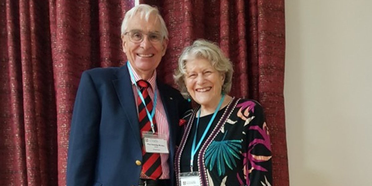 Outgoing Chair Paul Beasley Murray with new chair Valerie Webb