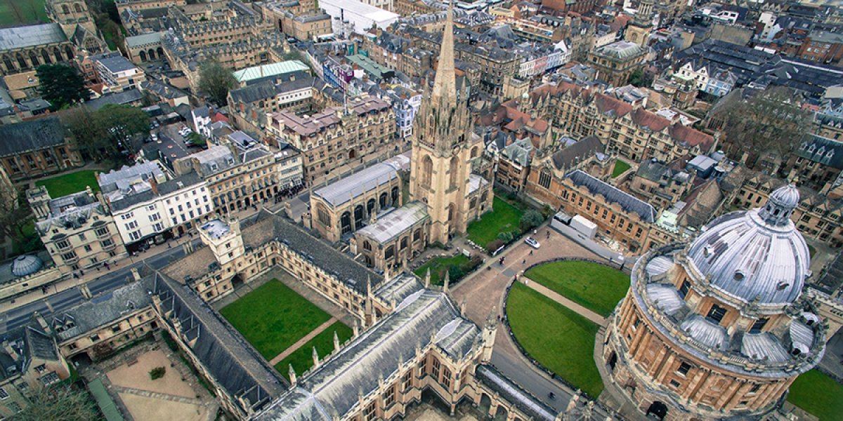 Birds eye view of Oxford