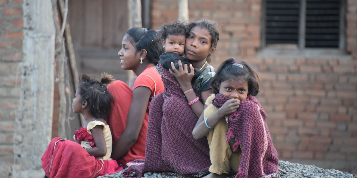 Group of Indian female children