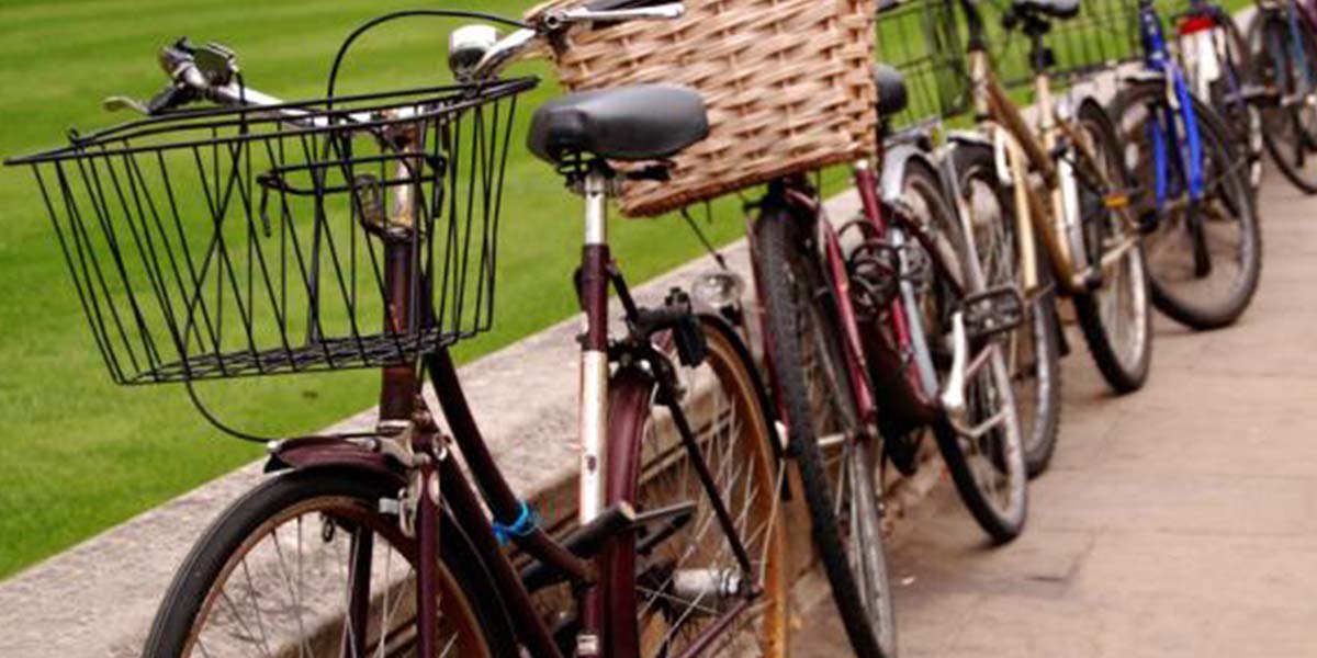 A row of bicycles in Cambridge