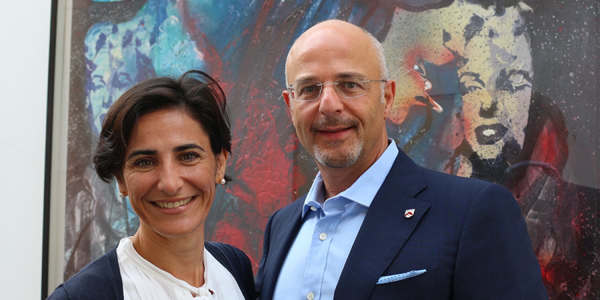 Dr Victoria Kimonides (Alumni Advisory Board member) and Gideon Fisher (Chairman of the Cambridge Club of Israel)