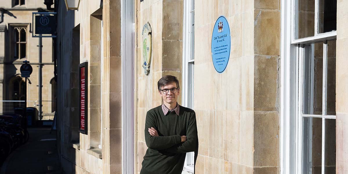 Joshua Nall, next to The Eagle public house, Cambridge.