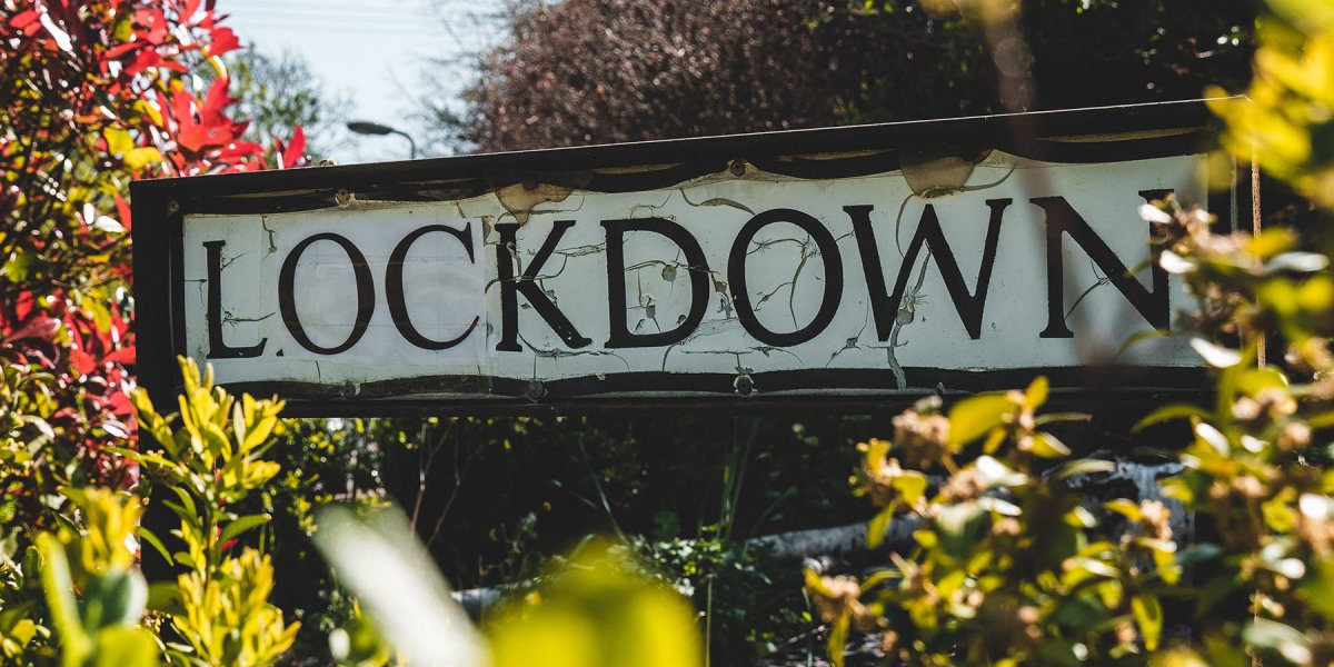 Lockdown road sign