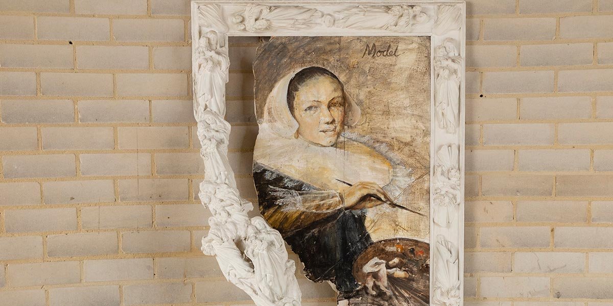 Detail from Models Triptych: Madonna Cascade by Rose Garrard.