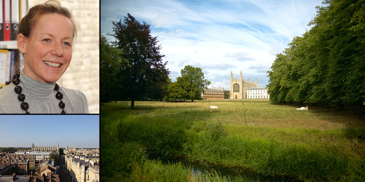 Sarah Moore, King’s College viewed from the Backs, view over King’s Parade 