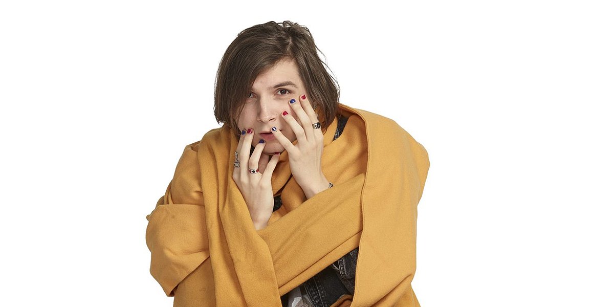 Student wrapped in scarf