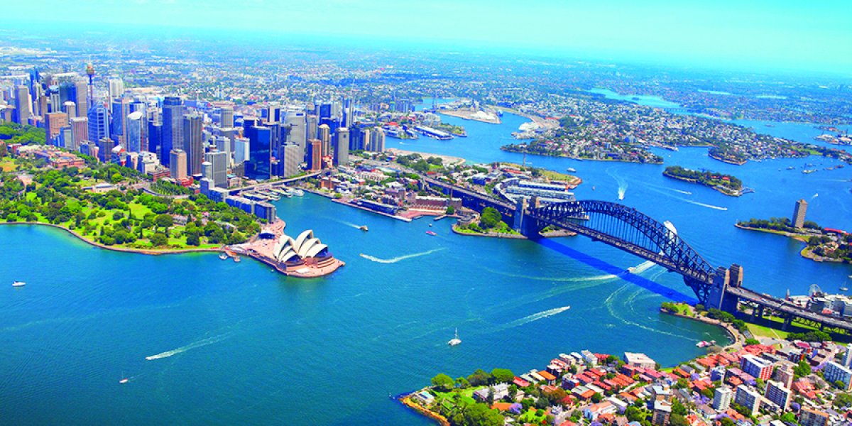 Ariel view of Sydney Harbour 