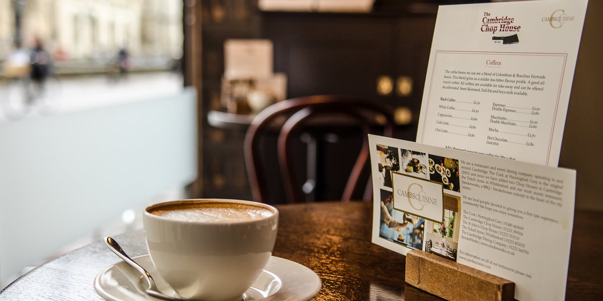 coffee at the Cambridge Chop House