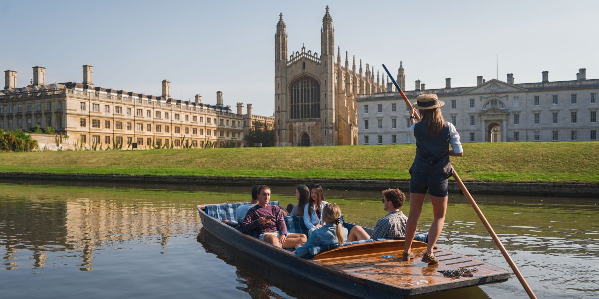 Punting with King's behind the punt