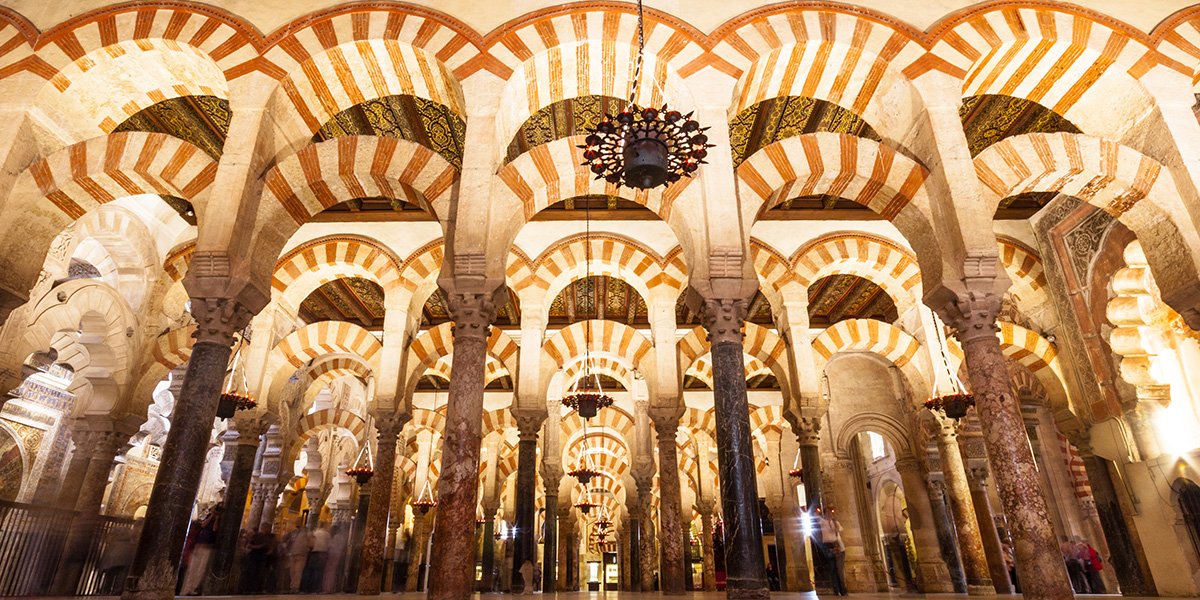 Interior of The Cathedral and former Great Mosque of Cordoba