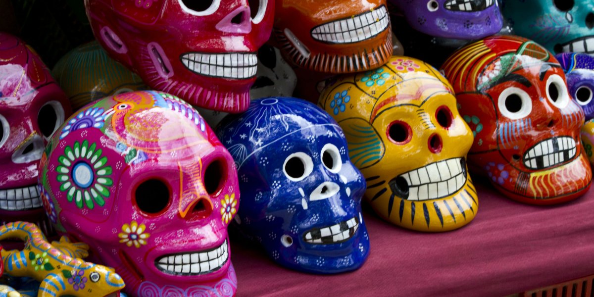 Colorful skulls