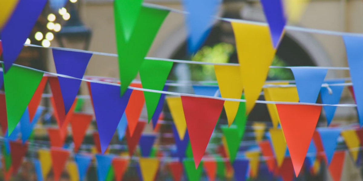 Coloured bunting