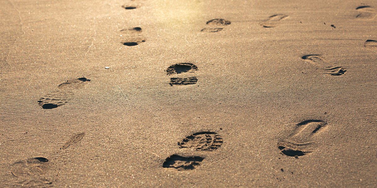 Footprints in the sand