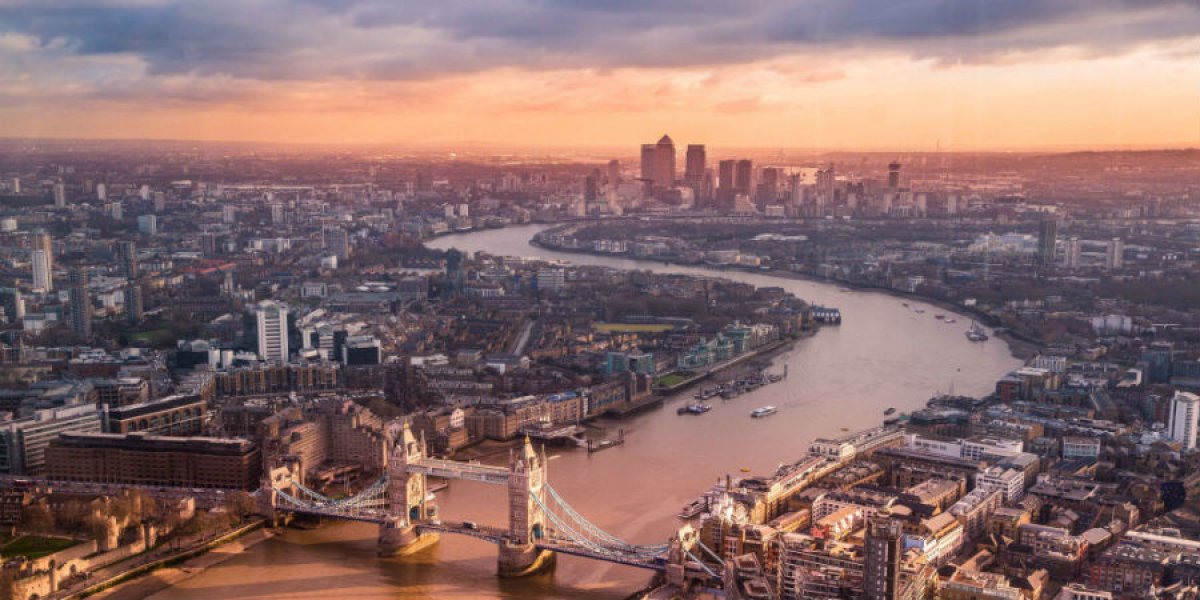 Image of London sunset and Tower bridge