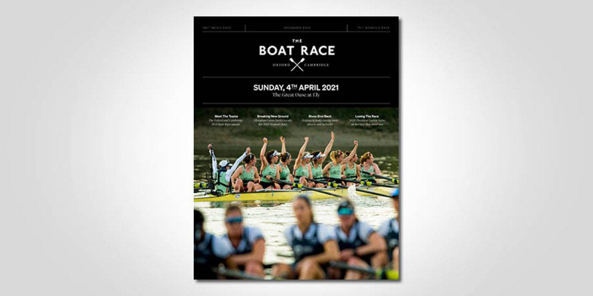 Boat Race magazine cover, December 2020 edition