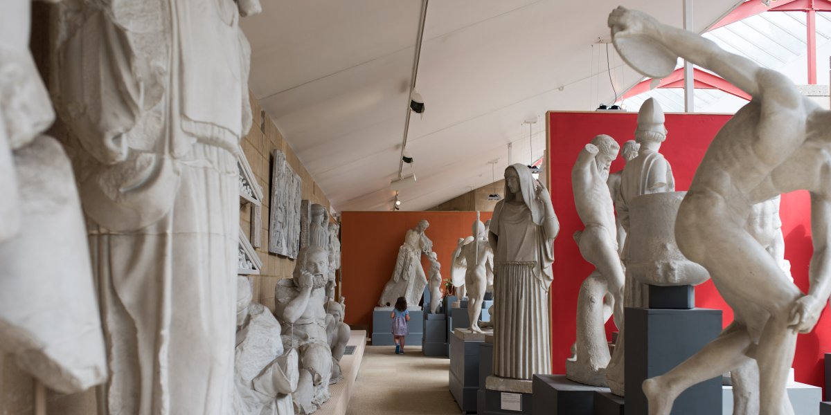 Hallway of classic sculptures 